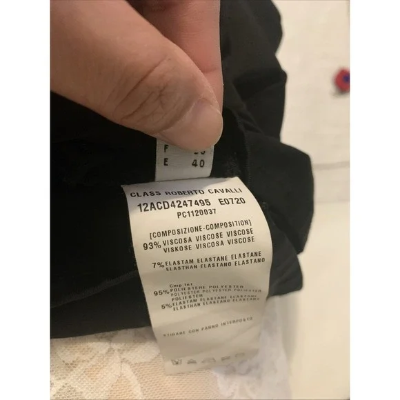 Roberto Cavalli class black blouse size 8 with sequins - Picture 5 of 5